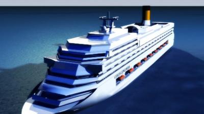 Graphic image of cruise ship