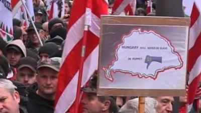 A protest in Hungary