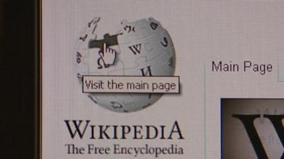 Wikipedia logo on website