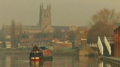 Canal boat and lock