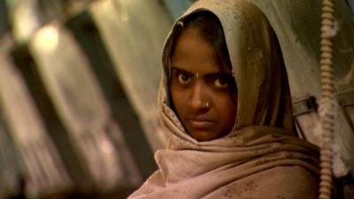 Indian cotton factory worker