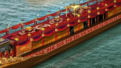 Artist's impression of the royal barge