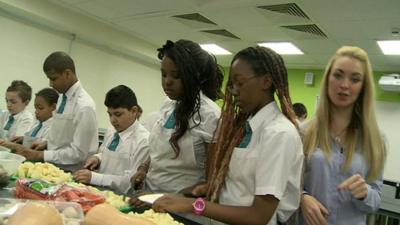 Hayley at the school that is helping the homeless