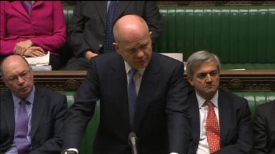 The UK Foreign secretary William Hague