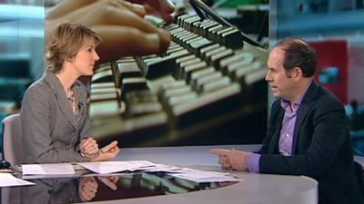 Rory Cellan-Jones on set