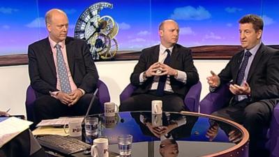 Chris Grayling, Liam Byrne and Mark Adams