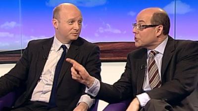 Liam Byrne and Nick Robinson