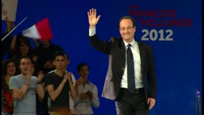 Socialist candidate François Hollande