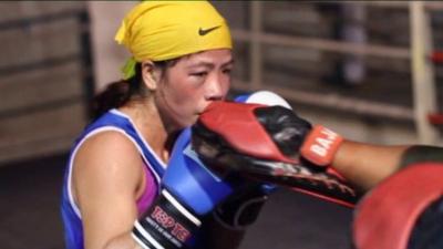 Mary Kom Olympic boxing hopeful.