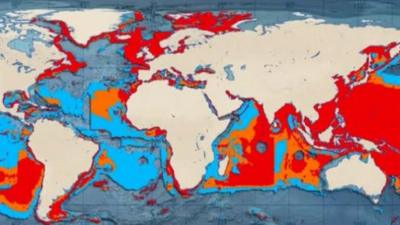 WWF map of the world fishing grounds