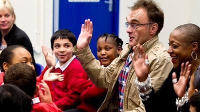 Director Danny Boyle auditions schoolchildren for London 2012's opening ceremony