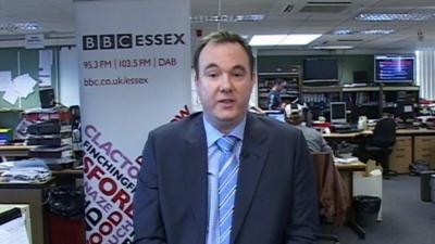 Dr Shane Gordon in the BBC's Chelmsford studio