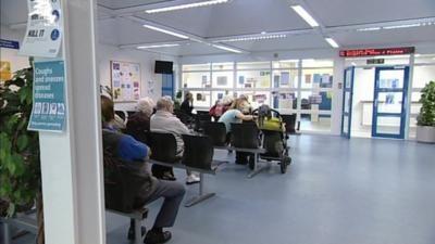 Waiting room at doctor's surgery