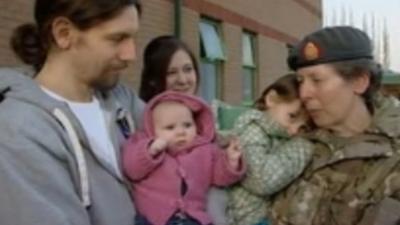 Captain Celia Hill is reunited with her family