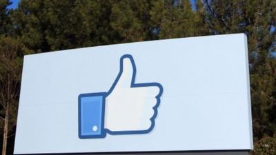 Facebook's 'like' icon at its HQ in California