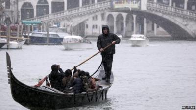 Snow in Venice