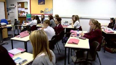 Pupils in a classroom