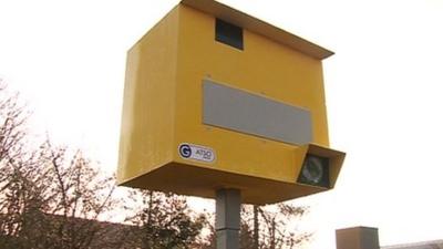 Fake speed camera in Ompton