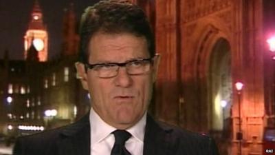 Fabio Capello on Italy's RAI One