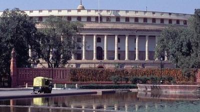 The Indian parliament in New Delhi