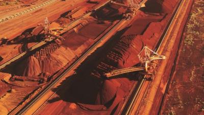 An iron ore mining operation in Western Australia