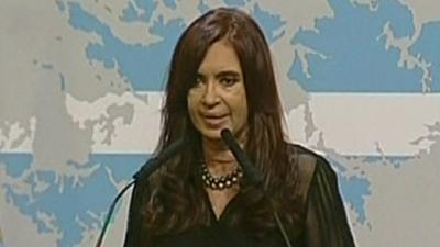 The Argentine President, Cristina Fernandez