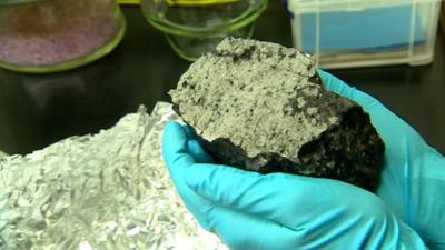 Dr Smith says the meteorite shows that the actual colour of Mars is grey