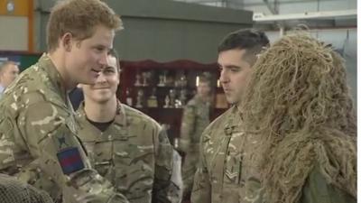 Prince Harry with RAF Regiment members