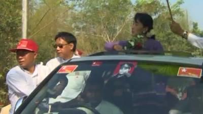 The Burmese opposition leader, Aung San Suu Kyi