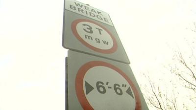 Signs that have been converted to plastic.