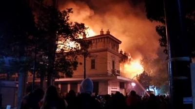 Violent clashes and fires in Athens