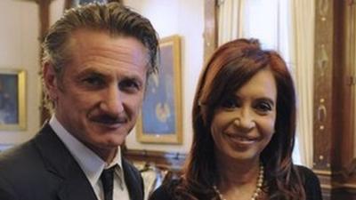 Sean Penn and Argentine President Cristina Fernandez