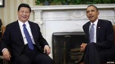 China's Xi Jinping with US President Barack Obama