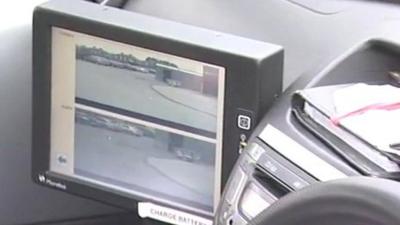 Images on CCTV camera car