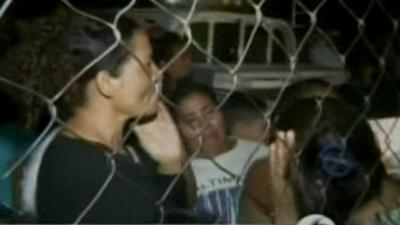 Women waiting outside prison