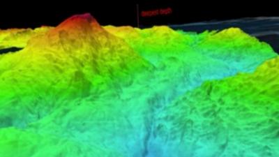 Map of the Mariana Trench