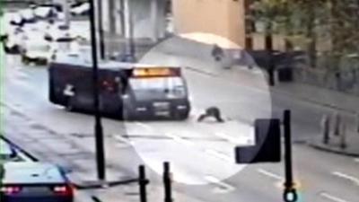 Phillip Mead as he is knocked to the ground