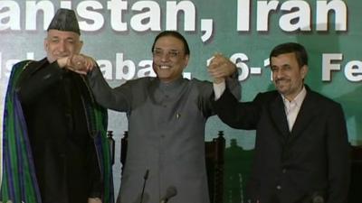 President Karzai, President Zardari, and President Ahmedinejad.