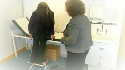 Woman receives disability assessment.