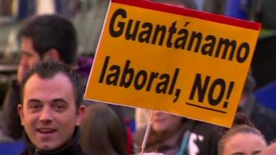 Labour reform protester