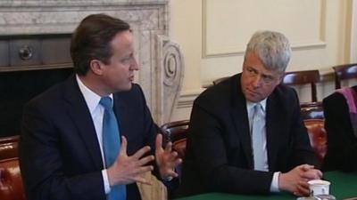 David Cameron and Andrew Lansley