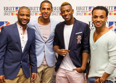 JB Gill, Marvin Humes, Oritse Williams and Aston Merrygold of JLS