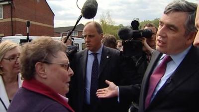 Gillian Duffy and Gordon Brown