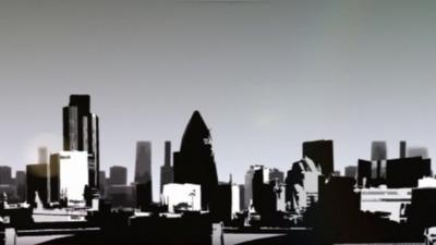 Graphic of London skyline