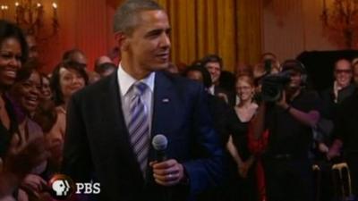 Obama joins in at a special White House concert