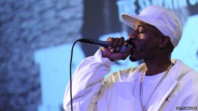 Rap artist Rakim performing in New York