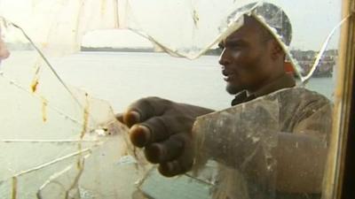 Kenyan fisherman recalling the moment his vessel was attacked