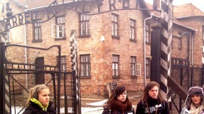 Welsh sixth-formers on visit to Auschwitz