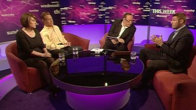 Jacqui Smith, Michael Portillo, Andrew Neil and Ben Cohen