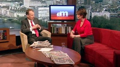 Andrew Marr and Celia Imrie